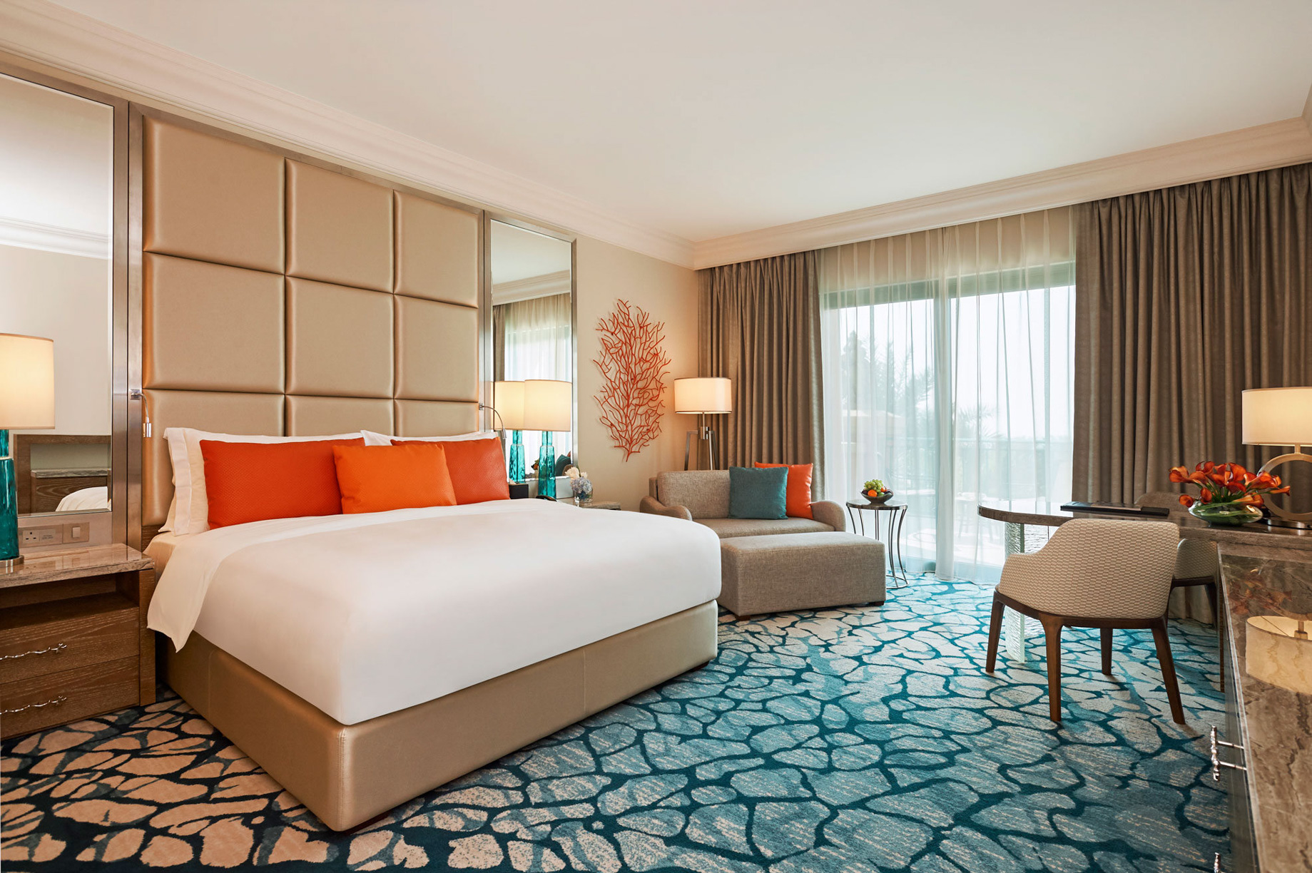 Palm King Room bedroom at Atlantis The Palm